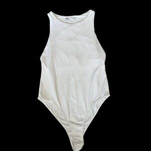 Zara | White Fitted Body Suit | Size M